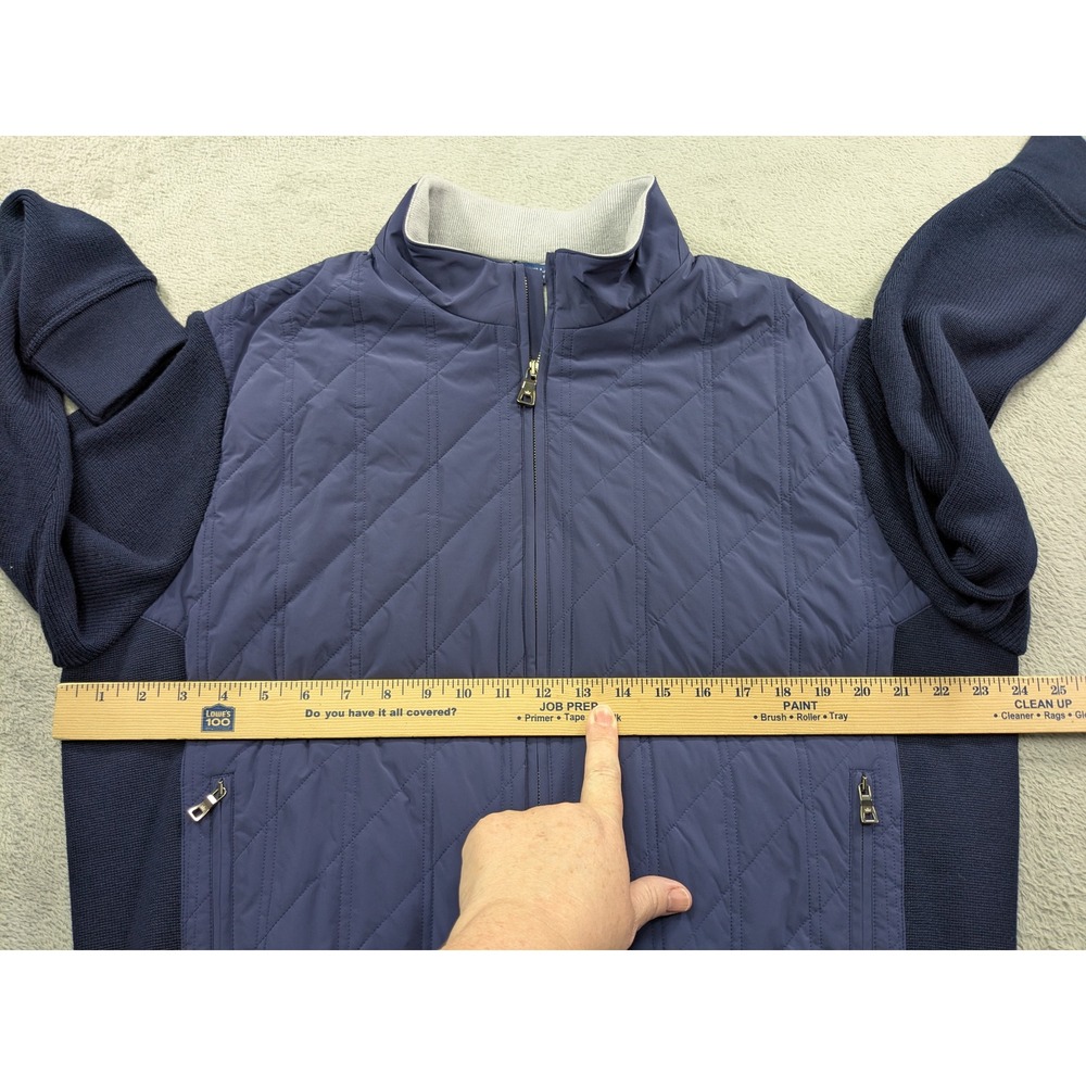 Peter Millar Crown Crafted Navy Quilted Wool Hybrid Jacket Mens XL New - Picture 7 of 14